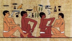 dessin égyptien réflexologie plantaire